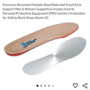 Tuffior Durable Steel Plate Insoles with Arch Support